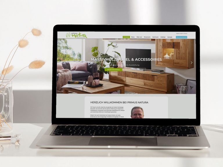 primus natura - Responsive Webdesign für Möbel